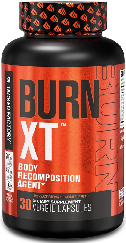 Burn-XT for Men & Women - Improve Focus & Increase Energy - Premium Acetyl L-Carnitine, Green Tea Extract, Capsimax Cayenne Pepper, & More - 30 Natural Veggie Pills