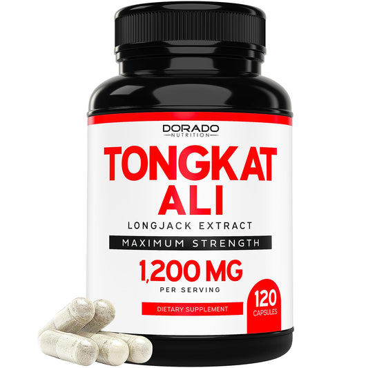 Tongkat Ali For Men (Longjack) Eurycoma Longifolia Extract, 1200mg per Serving, (120 Capsules) - Indonesian Ginseng - Strength, Drive, Athletic Performance & Muscle Mass - Gluten Free & Non-GMO