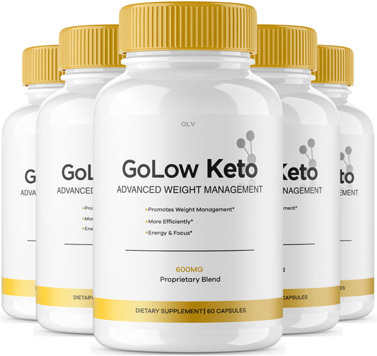 OLV (5 Pack) GoLow Weight Loss Pills, Go Low Weight Loss Pills Release As seen on TV, Golow Weight Release Golo Weight Loss 30 Days Supply, Go Low Keto for Weight Management Capsules, (300 Capsules)