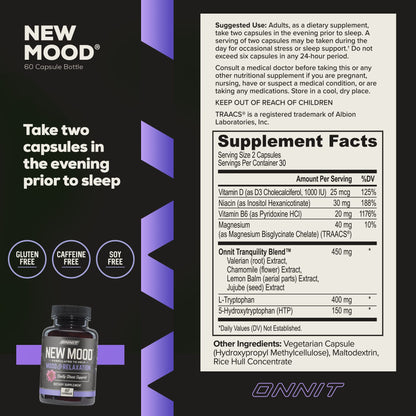 ONNIT Alpha Brain 90ct + New Mood 60ct Nootropic Stack