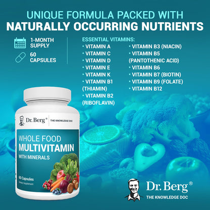 Dr. Berg Nutritionals Keto Energy - Enhanced Mitochondrial Support, Nutritional Energy Supplement with Vitamins & Minerals, Alpha Lipoic Acid, Food-Based Ingredients - Keto Diet Perfect - 60 Capsules