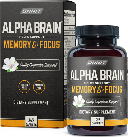 ONNIT Alpha Brain 90ct + New Mood 60ct Nootropic Stack